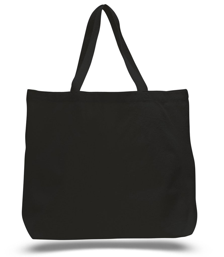 TBF - Heavy Canvas Extra Large Tote Bag (6, Black) - 0
