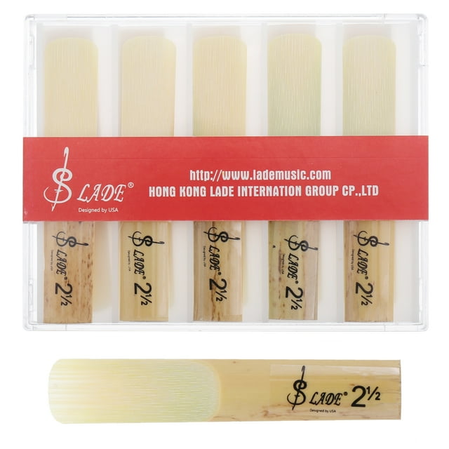 EeaseCA 10 Pcs Roseaux de Saxophone Remplacement Bambou Force 2.5 Bb Saxophone Traditionnel