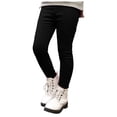 thumbnail image 4 of Tanhomme Girls Fleece Lined Leggings Kids Thick Thermal Tights Warm Pants Winter Girls'Thermal Trousers Winter Trousers With Pockets Thermal Leggings Thermal Pants Warm Cuddly Trousers Children Girls, 4 of 7