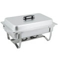 thumbnail image 2 of Winco C-4080 - 8 Quart Full-Size Stainless Steel Chafer W/Folding Stand, 2 of 6