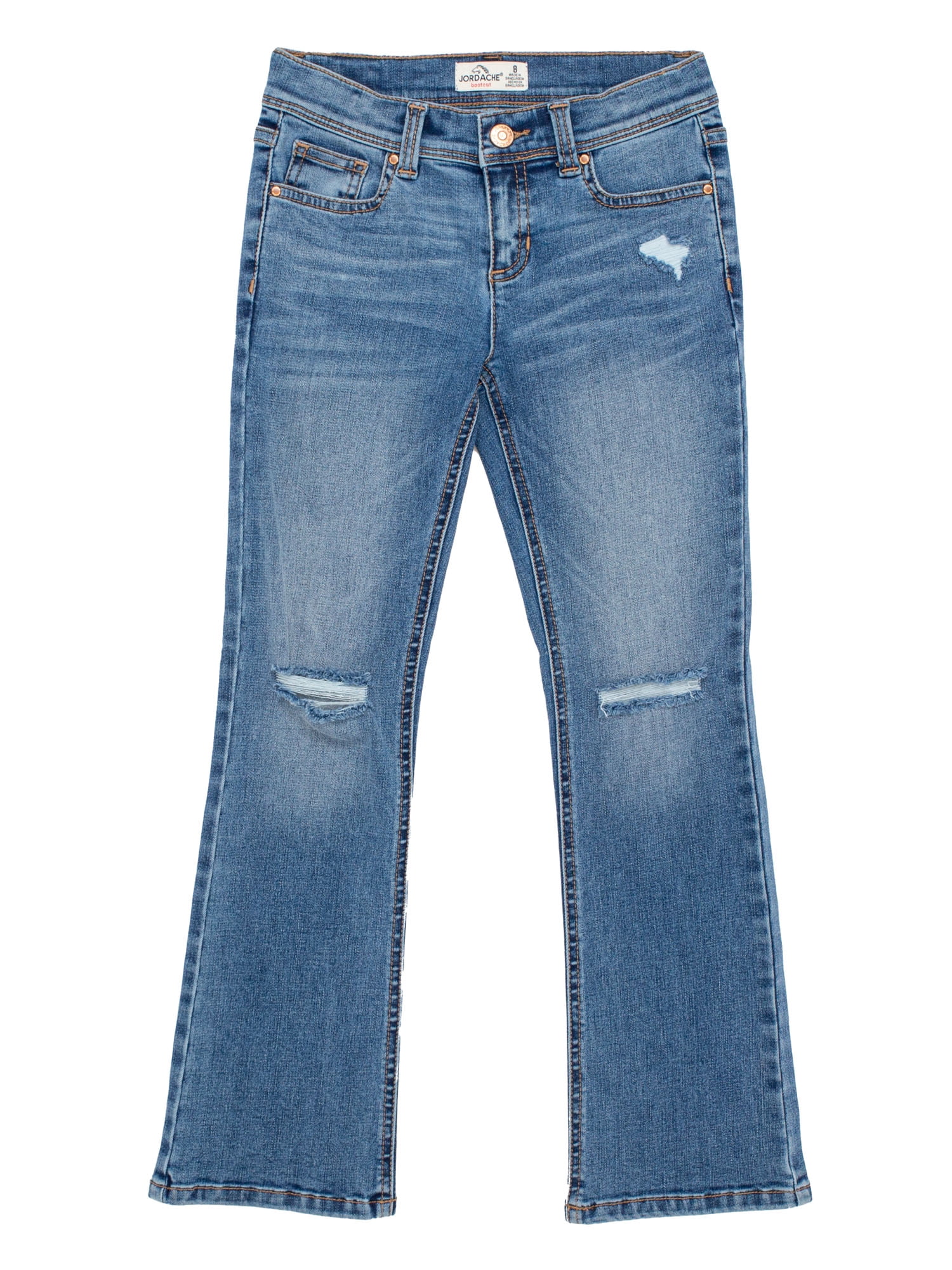 Jordache Girls Destructed Bootcut Jeans, Sizes 5-18