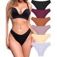 thumbnail image 1 of Ropa interior de algodón UNDER THE SEA, paquete de 6, bikini de talle bajo para mujer, 1 of 7