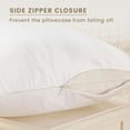 thumbnail image 4 of THXSILK Silk Pillowcase, 19 Momme Zippered Silk Pillowcase with Cotton Underside, 100% Pure Mulberry Silk Pillowcase, 1Pcs, Queen Size(20"x30"), White, 4 of 6