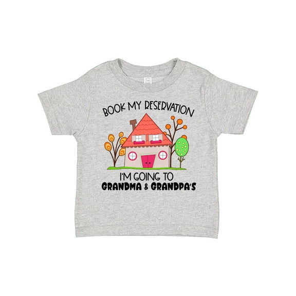 Inktastic Book My Reservation- I'm Going to Grandma and Grandpa's Boys or Girls Toddler T-Shirt