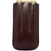 Brown Leather 3-Finger Cigar Case – (State of Texas Two Tone)