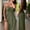 Army Green, variant on ClodeEU Women's Backless Tie Back Crewneck Sleeveless Spaghetti Strap Maxi Dress ,Loose Fit Casual Long Dress Army Green,Women's Plus L