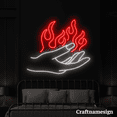 thumbnail image 3 of Craftnamesign Hand Hold Fire Neon Sign for Bar Club Shop Bedroom Wall Decor, 3 of 5