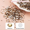 thumbnail image 5 of Uxcell SS6 Round Flatback Rhinestones 1.9-2.1mm Crystal Glass Gems Diamonds for DIY Crafts Clothes Shoes Nail Art Decoration, Light Yellow 2880Pcs, 5 of 7