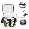 thumbnail image 6 of FORMRS Insulated Cooler Bag 24 Cans Capacity Soft Leakproof Lunch Box with Side Pockets, Black Simple Shapes, 6 of 7