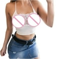 thumbnail image 3 of Lolmot Sexy Lace Bralette for Women Racerback Floral Crop Strappy Top Vest Underwear Bra, 3 of 4