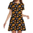 thumbnail image 1 of Vestido corto hasta la rodilla de manga corta con cuello redondo para mujer, minivestido Sexy con estampado de Mickey y Minnie de Disney para fiesta de Halloween, 2022, 1 of 5