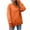 Orange, variant on Sweatshirts for Women Round Neck Long Sleeve Casual Solid Pullover Hoodless Sweatshirts Tops
