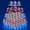 Blue Light-4 Tier, variant on 4 Tier Blue Light Square Tiered Dessert Display Stand