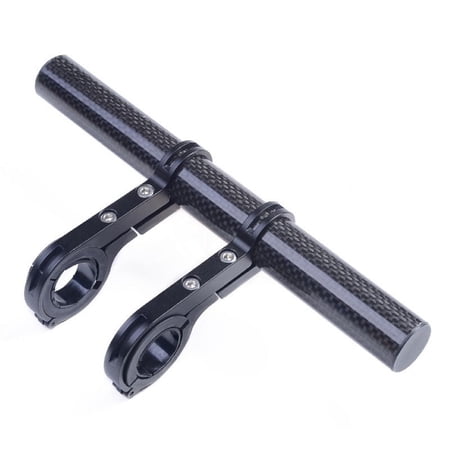 Bike Handlebar Extender Double Handlebar Extension Carbon Fiber Mount Holder with Aluminum Alloy Bracket Space Saver