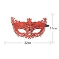 thumbnail image 3 of Xfvqtps Mardi Gras Mask for Women Masquerade Masks Flash Glitter Sparkly Carnival Mask for Makeup Performance Ball Party Hot Pink, 3 of 4