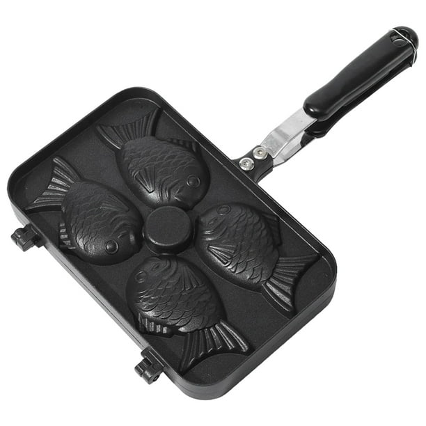 Máquina Desayuno Fabricante Gofres DIY TAKOYAKI TAQUETA Moldura para Hornear Taiyaki Pastelero Pastelería Partita Fuera Aluminio en Forma Pescado Aleación Antiadherente