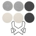 thumbnail image 3 of Miangastore 6 Pcs Tapis de Table Gris Anti-Brûlure pour Décorations de Maison, 3 of 8