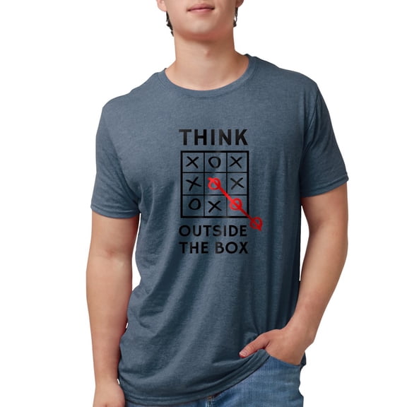 CafePress - Think Outside The Box T Shirt - Mens Tri-blend T-Shirt