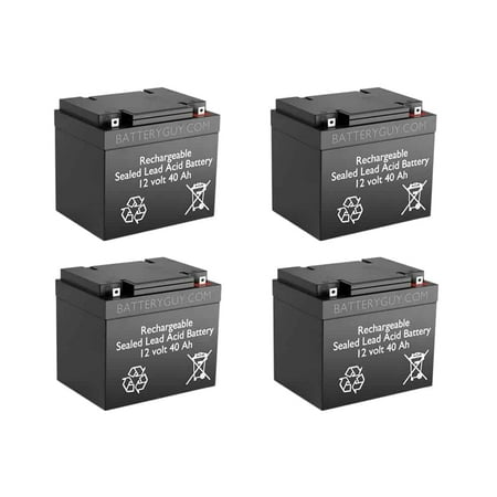 BatteryGuy BG-12400NB 12V 40Ah HP3812 replacement 12V 40Ah battery - BatteryGuy brand equivalent (qty of 4)