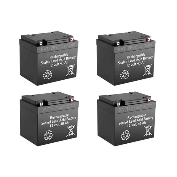BatteryGuy BG-12400NB 12V 40Ah North Supply 782071 replacement 12V 40Ah battery - BatteryGuy brand equivalent (qty of 4)
