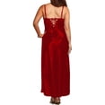 thumbnail image 4 of DYMADE Women Super Long Slim Lace Sexy Solid Color Sling Nightdress, 4 of 4