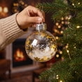 thumbnail image 4 of 2026 Christmas Home Party Decoration 6PCS Clear Christmas Ball Ornaments Shatterproof Transparent Plastic Baubles Filled With Star Confetti White Christmas Celebration Party Supplies, 4 of 9