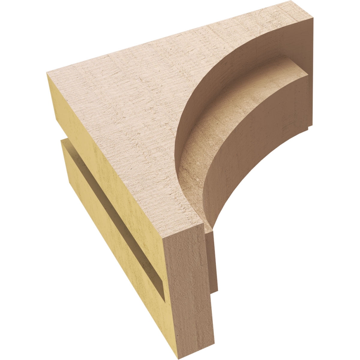 4"W x 8"D x 8"H Classic Rivera Rough Cedar Woodgrain TimberThane Corbel, Primed Tan