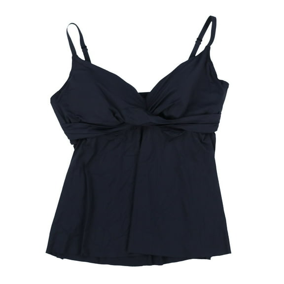 Coco Reef Contours Women's Tankini Top Underwire Wrap Swimsuit Black 38D New