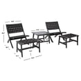 thumbnail image 5 of SAFAVIEH Darryl Outdoor Patio 5 Piece Conversation Set, Black, 5 of 11