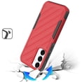 thumbnail image 3 of [PolyBag] For Samsung s25/s24 Noble lined shockproof dual layer hybrid - Red/Black, 3 of 6