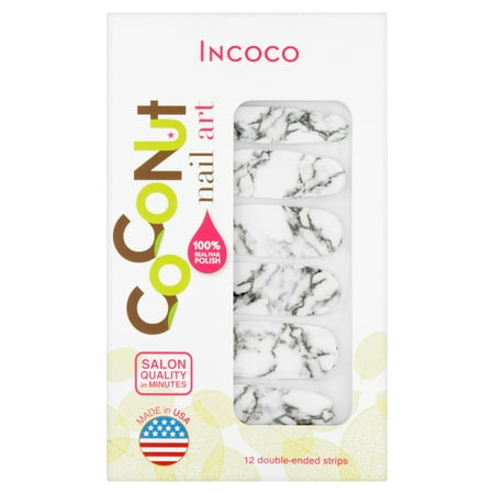 Nail Art de noix de coco par Incoco Nail Polish Strips, Cold Stone, 12 count