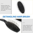 thumbnail image 4 of Luxshiny 2Pcs Detangling Paddle Hair Brush White for Wet and Dry Hair with Scalp Massaging Bristles, 4 of 8