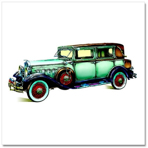 Epic Graffiti Classic Car 3 Tempered Glass Wall Art, 18" x 18"
