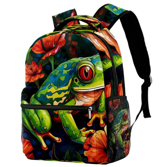 Lightweight Backpack Frog School Bag Travel Laptop Daypack for Men Women Casual Rucksack