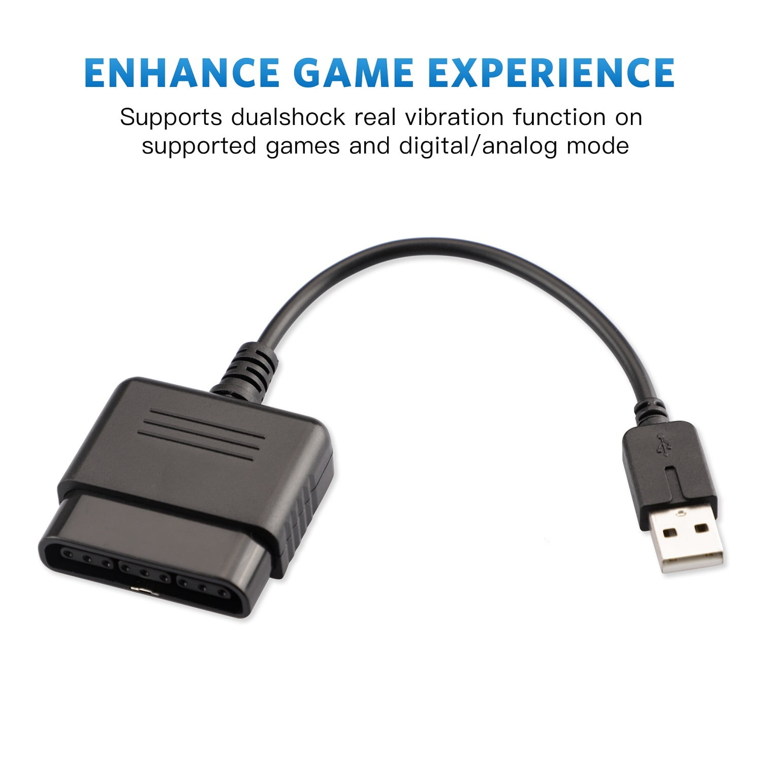 Xahpower USB Controller Adapter Cable,Compatible with PS1/PS2 Controller to PS3/PC Controller Walmart.com