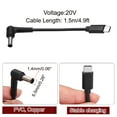thumbnail image 2 of 4.9FT USB C to DC PD Power Fast Charging Cable, 6.5mmx1.4mm 65W/20V DC Power Cable, Type C Input 3.25A Adapter Jack Converter for Router, Camera, TV Box, Desk Lamp(Black), 2 of 6