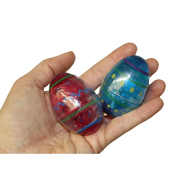 12 Glitter Slime Filled Easter Eggs Pre Filled For Egg Hunt Party Favors Easter Gift Bulk 1 Dozen Walmart Com Walmart Com