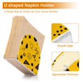 thumbnail image 4 of Napkin Holder Yellow Triangle Pattern Thick U Shape Acrylic Non Slip Space Saving for Kitchen, 4 of 9