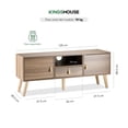 thumbnail image 4 of Mueble para TV 55” Moderno de Madera Sala con Repisas y Almacenamiento, Centro de Entretenimiento cafe, 4 of 7