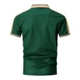 thumbnail image 6 of FUZHIQ Men's Polo Shirts Short Sleeve Color Block Horse Embroidery Casual Golf Polo Breathable Lightweight Business Daily Wear Fashion Collared Tops,M, 6 of 6