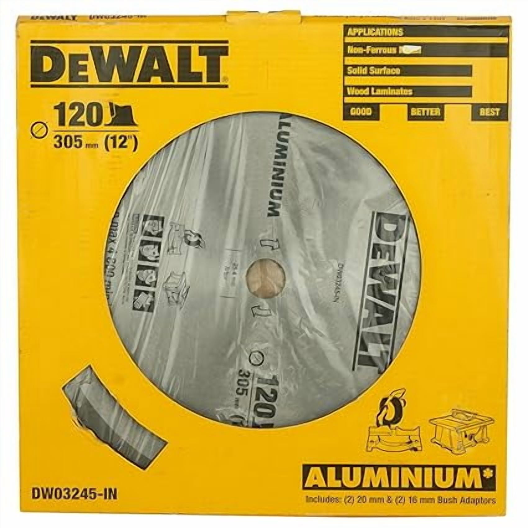 DEWALT DW03245 12" 120T Circular Saw Blade for cutting Aluminium