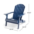 thumbnail image 6 of Noble House Harvey Folding Acacia Wood Adirondack Chair - Navy, 6 of 6