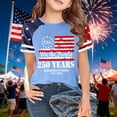 thumbnail image 2 of FINALGANG Kids 4th Of July T-Shirt 250th Anniversary Usa Shirts Boys Girls American Flag T-Shirt Summer Patriotic Tops Children's Independence Day Tshirts 6-7 Years, 2 of 4