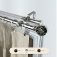 thumbnail image 4 of Theodor 13/16" Double Bay Window curtain rod Adjustable 20"-36", 38"-72" - Satin Nickel,(ABay-16-5D), 4 of 4