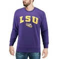 thumbnail image 3 of Men's Colosseum Purple LSU Tigers Arch & Logo Crew Neck Sweatshirt, 3 of 4