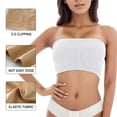 thumbnail image 5 of Xijirk Tank Tops Strapless Padded Fitness Top Supportive Stretch Yoga Sports Bandeau Bra Comfortable Workout Wear Camisole Tops for Women,White,5XL, 5 of 6