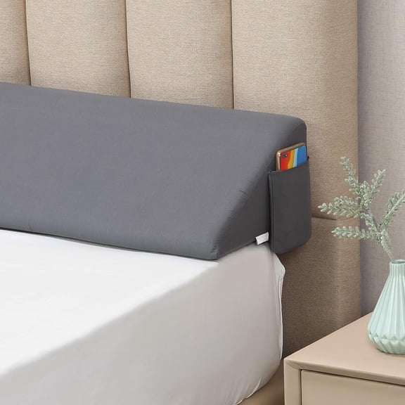76 inch King Wedge Pillow Headboard , Bed Foam Wedge Pillow for Headboard Bed Mattress Gap Filler 76"x10"x6"
