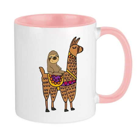 

CafePress - Cute Sloth Riding Llama Mugs - Ceramic Coffee Tea Novelty Mug Cup 11 oz