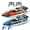 2 Batteries, variant on Tigozz 2 Pack RC Boats for Kids, Red and Blue LED Remote Control Racing Boats, 2.4GHz Controllers for Pool and Lake, 4 Batteries Included