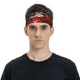 thumbnail image 2 of Naloa Red Wine Rose Fashionable Sport Sweatband for Running, Yoga, Basketball - Head Circumference 19.6-22.4 inches, 2 of 9